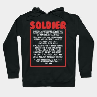 Once a soldier , always a solider Hoodie